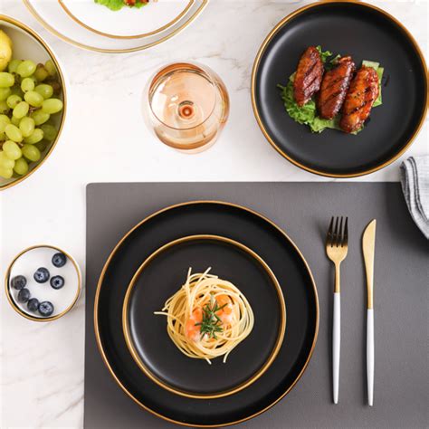 VERA Ceramic Snack Plate Black 8 Inch Online - Premium Snack Plate ...