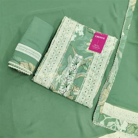 Amazing Green Floral Digital Printed Kurta - Sweet embroidery Neck ...