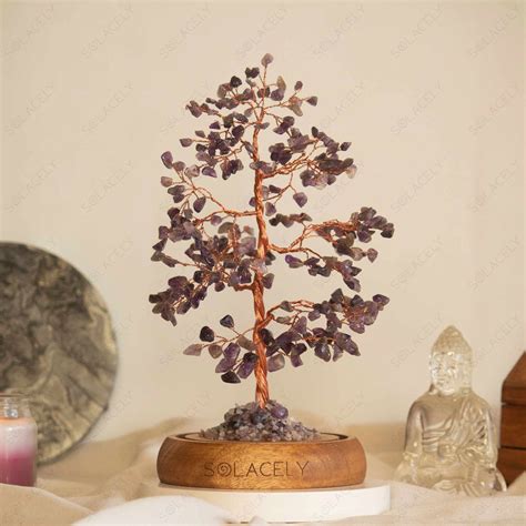 Amethyst Crystal Tree With Glass Jar - Ideal for Gifting