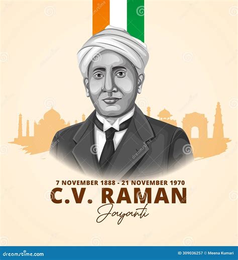 C. V. Raman Vector Illustration, Indian National Science Day Celebration, Banner With Lab ...