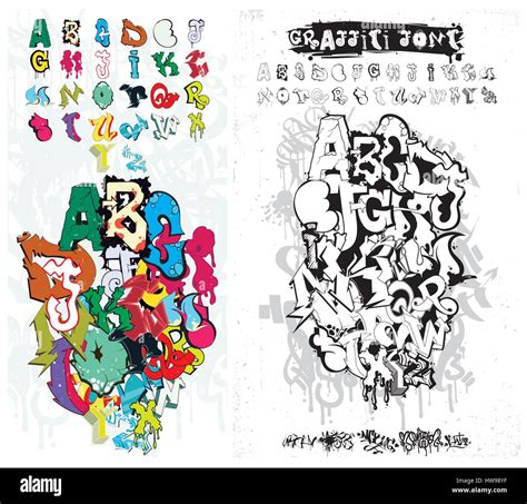 Graffiti alphabet Stock Vector Images - Alamy