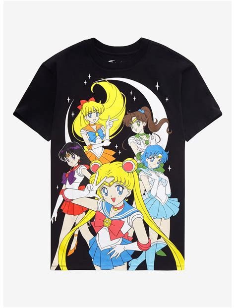 Sailor Moon Sailor Guardians Group Boyfriend Fit Girls T-Shirt | Hot Topic