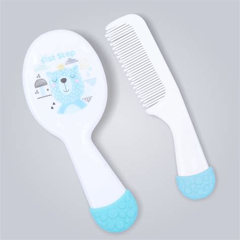1st Step Matte Collection Easy Grip, Soft & Gentle Comb and Brush Groo