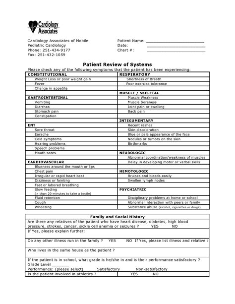 46 Free Review of Systems Templates (+Checklist) ᐅ TemplateLab