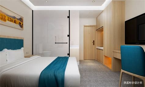 2万元酒店空间20平米装修案例_效果图 - 小型宾馆客房改造 - 设计本