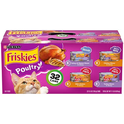 Purina Friskies Gravy Wet Cat Food Variety Pack, Poultry Shreds, Meaty ...