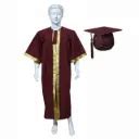 Maroon Satin Graduation Gown for Adults – Rental | CostumeWala