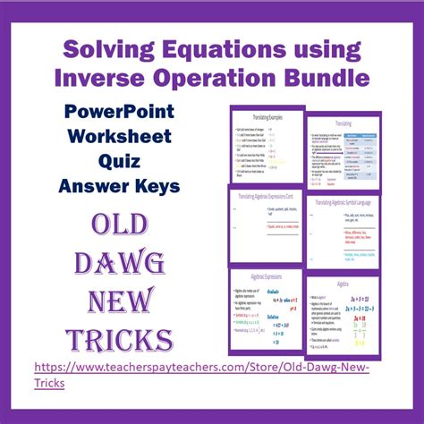 Solving Equations with Inverse Operations 的图像结果