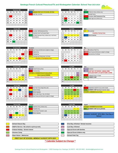 June Preschool Calendar