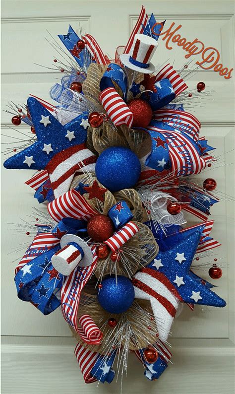 Fourth of july wreath 4th of july wreath patriotic wreath patriotic ...