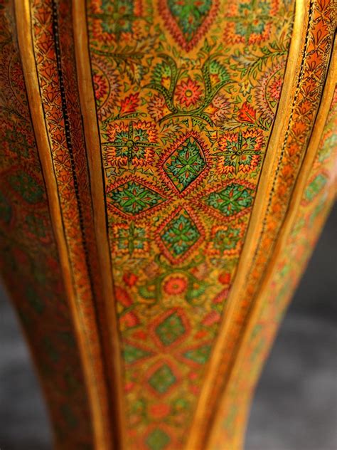 Paper Mache Golden Vase by Riyaz