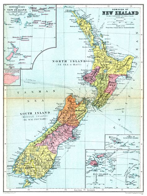 Maps of New Zealand | Map Library | Maps of the World - map of new zealand