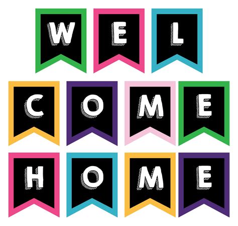 Welcome Home Banner Printable | Free Printable Banner Letters