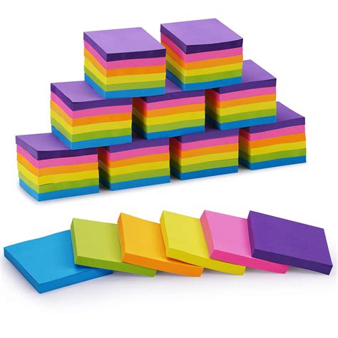Sticky Notes Bulk, Ezzgol 60 Pads Sticky Notes, 3 X 3 Inch, 100 Sheets ...