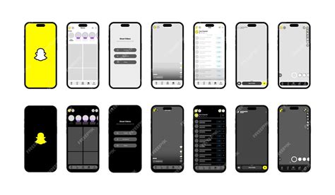 Premium Vector | Social network snapchat iphone app mockup snapchat ...
