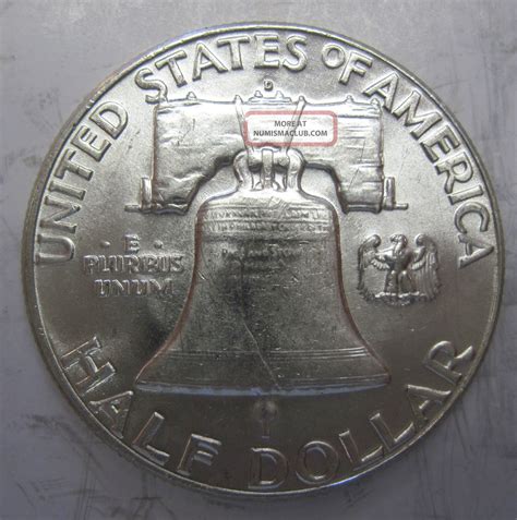 1963 D Silver Ben Franklin Half Dollar Coin Fifty Cents (412q)