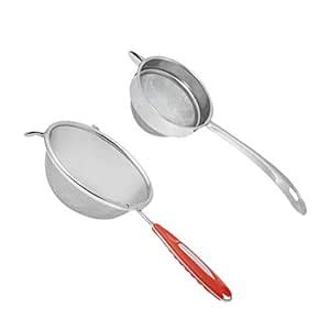 Buy STYLECO Stainless Steel 12cm Soup Juice Strainer and 10cm Tea ...