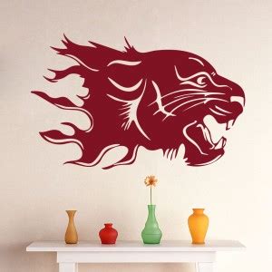 DECOR KAFE 119 cm Decor Kafe Tiger Face Wall Decal Self Adhesive ...