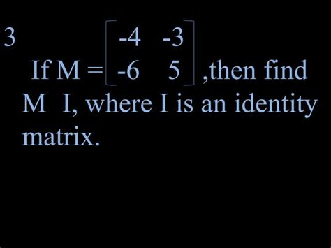 Identity Matrix 的图像结果