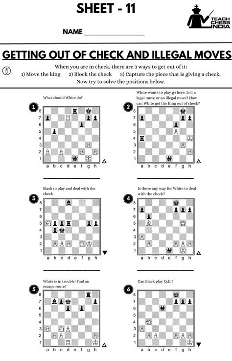 Teach Chess India Syllabus Level 1 - ChessBase India
