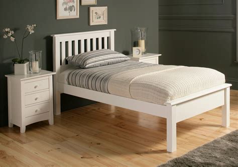 Solid Wooden Bed Frames + Storage | Beds from £240 | Time4Sleep | White bed frame, White wooden ...