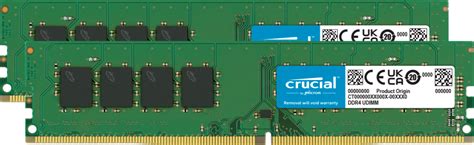 Crucial 16GB Kit (8GBx2) DDR4-3200 UDIMM | CT2K8G4DFRA32A | Crucial IN