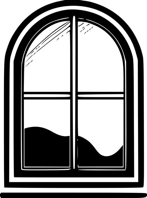 Window, Black and White Vector illustration 24145654 Vector Art at Vecteezy