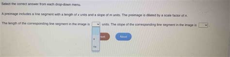 Solved: Select the correct answer from each drop-down menu. A preimage ...