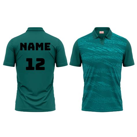 Next Print Polo Neck Printed Jersey Green NP002