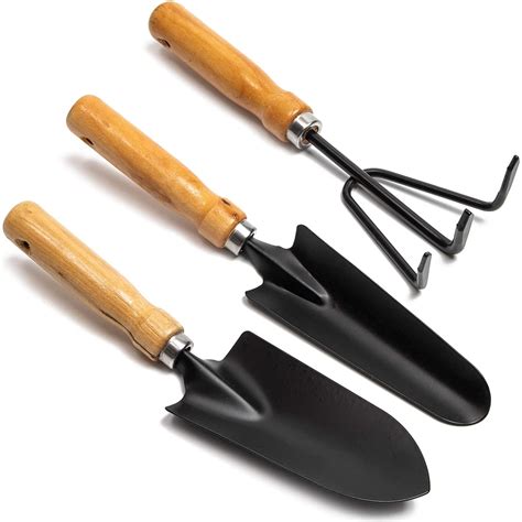 PULMCheerger 3-Piece Set Black Iron Gardening Tools Set with India | Ubuy