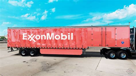 Skin ExxonMobil on a curtain semi-trailer for American Truck Simulator