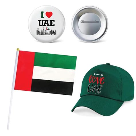 Buy UAE National Day Combo Pack for Kids – Baseball Cap, Button Badge ...