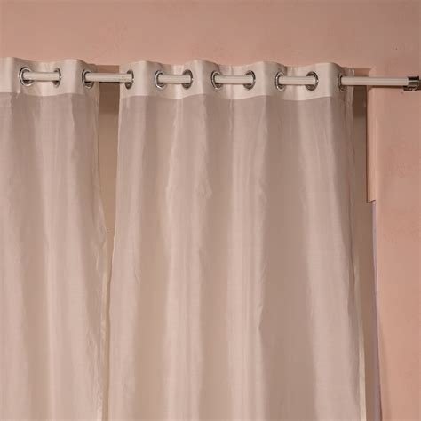 White Solid Sheer Curtain for Doors & Windows - Loops, Pleats & Channel ...