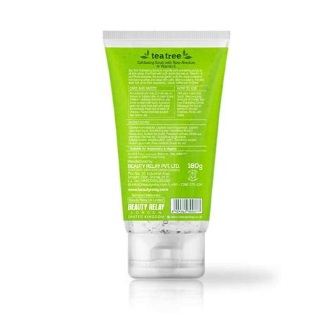 Tea Tree Exfoliating Scrub With Rose Absolute, Juglans Nigra Seed, Tea