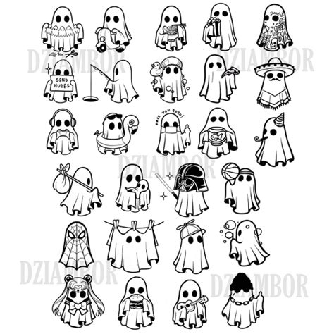 Ghosts | Ghost tattoo, Halloween tattoos, Tattoo stencil outline