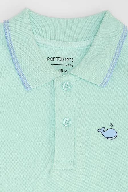 Mint Whale Print Polo T-Shirt - Selling Fast at Pantaloons.com