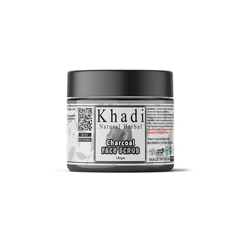 Buy Khadi Natural Herbal Charcoal Face Scrub For Women & Men | Tan ...