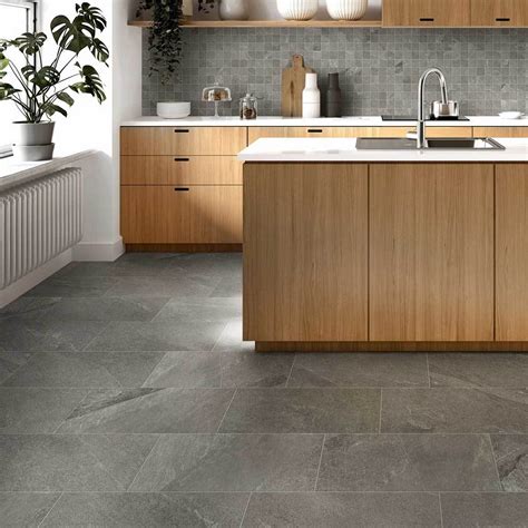 Deep Taupe - Matte Finish Porcelain Tile with Slate Look