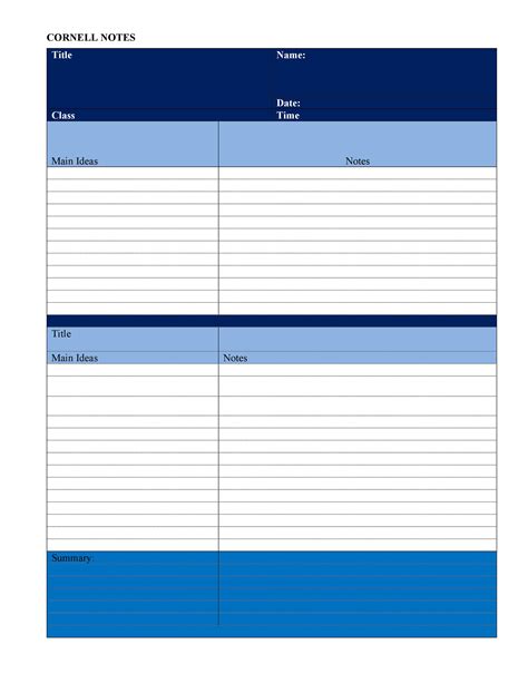 37 Cornell Notes Templates & Examples [Word, Excel, PDF] ᐅ