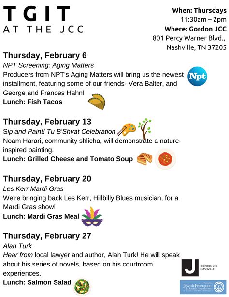 Gordon JCC Nashville - Social Activities