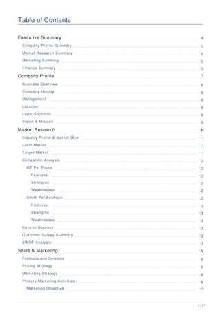 Retail Business Plan Template 的图像结果