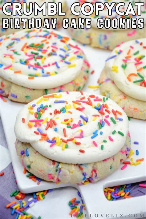 Crumbl Birthday Cake Cookies Copycat Recipe