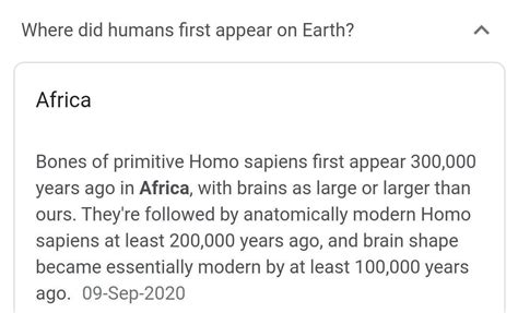 where did the first human appear ? - Brainly.in