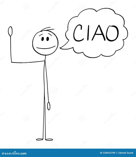 Person or Man Waving His Hand and Saying Greeting Ciao in Italian ...