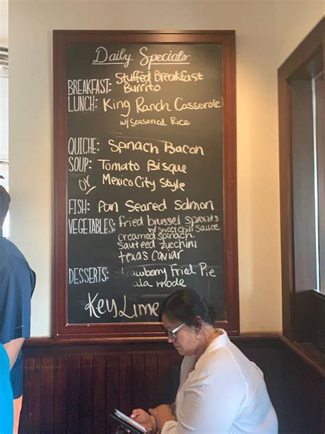 Menu at Monument Cafe, Georgetown, 500 S Austin Ave