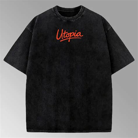 Utopia / Acid Wash Oversized Tee · Faultline Apparel