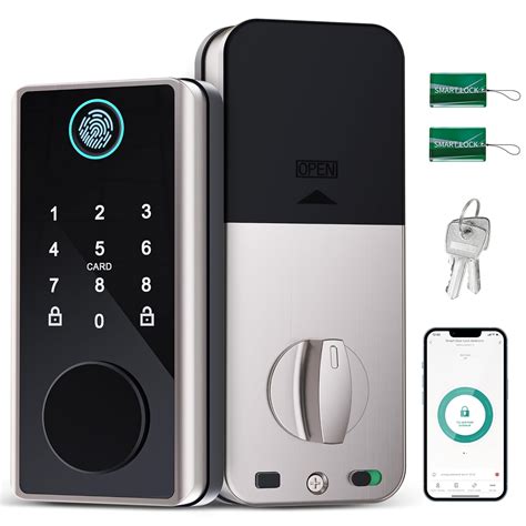 ENOKER Smart Deadbolt Fingerprint Door Lock -5 in 1 Keyless Entry Door ...