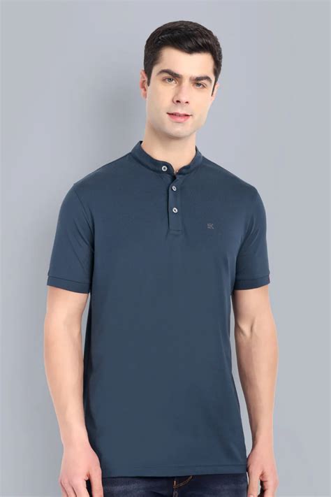 MENS SOLID NAVY PURE COTTON POLO TSHIRT – One Sky