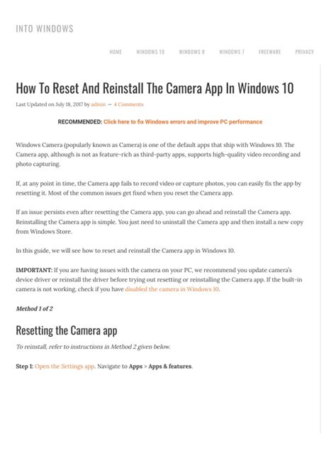 Image result for Reinstall Camera