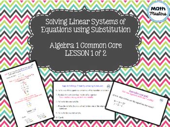 Image result for Solving Systems of Linear Equations Using Substitution